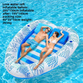 Inflatable Pool Float Bed with Cup Holder | Double | 14 Styles