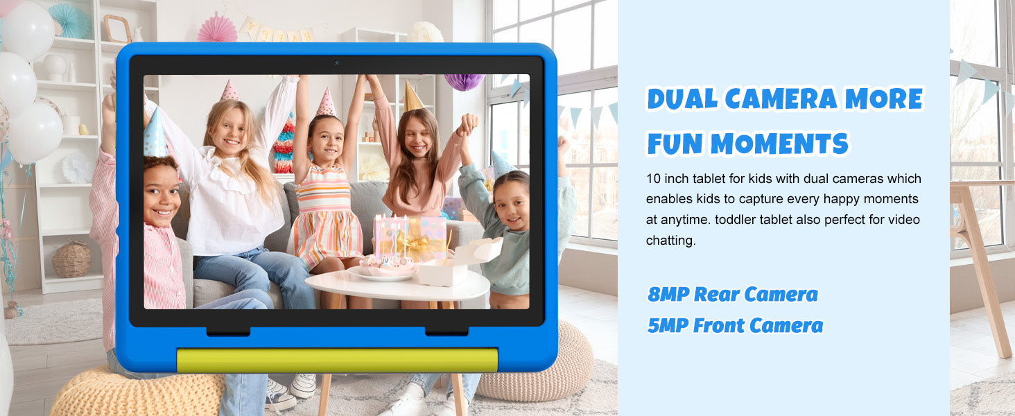 Tablet Infantil URAO 10" | Android 15 | 8GB RAM + 64GB | Octa-Core | 5000mAh | Control Parental | Con Funda