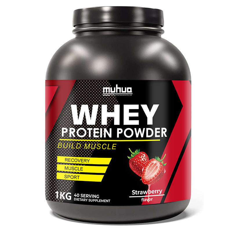 Proteína Whey en Polvo Sabor Fresa 1kg | Whey Protein Powder Strawberry 2 lbs