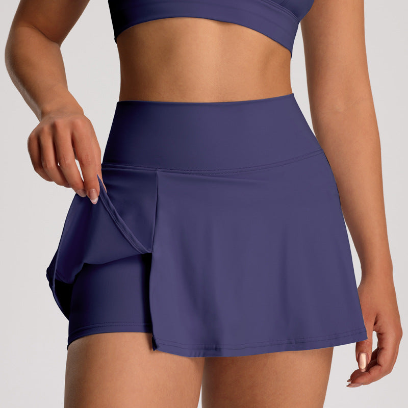 Conjunto Falda Tenis Mujer Bra One-Shoulder + Falda Corta Cintura Alta Nylon/Spandex S-XL | Women Tennis Skirt Set