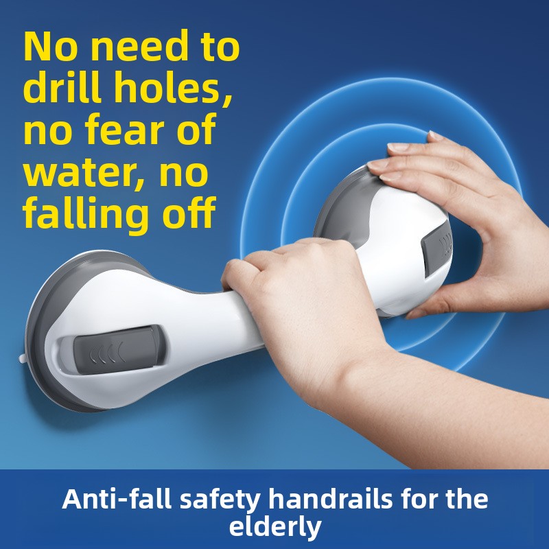No-Drill Suction Cup Bathroom Safety Handle | 90kg Capacity | Anti-Slip Grip