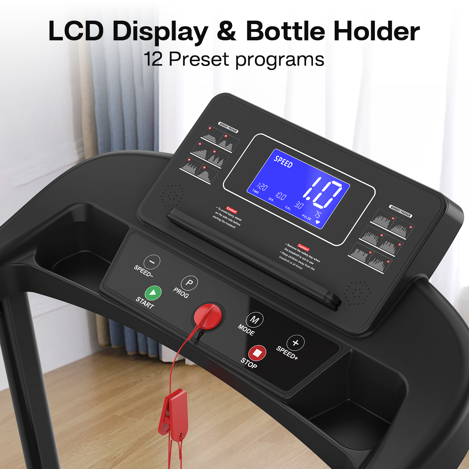Caminadora para Adultos Mayores ALTSON — Plegable, Barra Larga, Pantalla LED y 300 Lbs