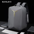 Hard Shell Business Laptop Backpack | Oxford Fabric | Under 20L | Fits 15" | Silver Gray