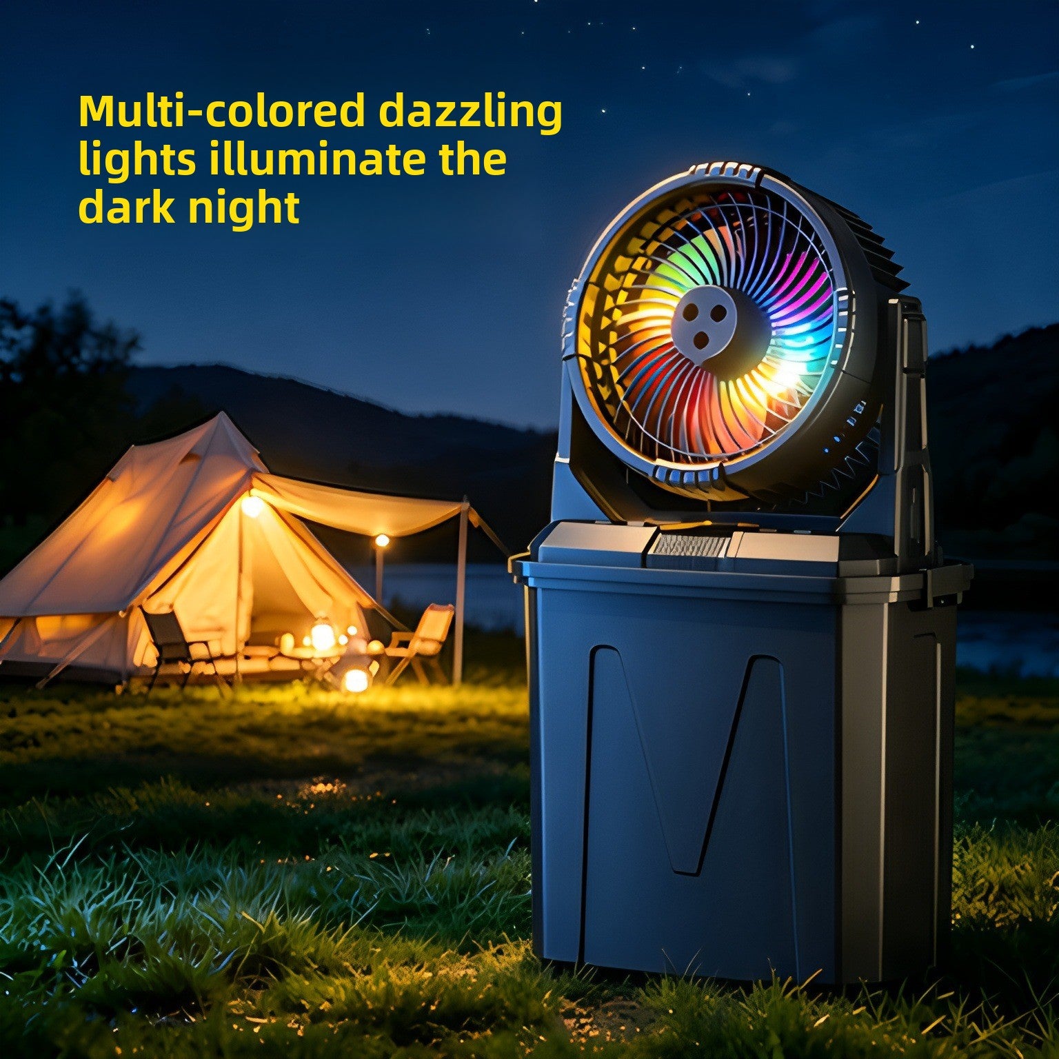 Portable Mist Fan BK-A30 | 20000mAh | 10L Tank | RGB Lights | Remote Control | Camping