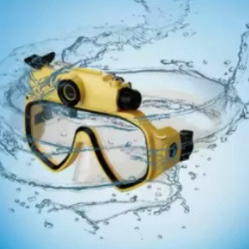 Gafas de Buceo con Cámara Integrada y Tubo Respirador Seco – Snorkel y Fotografía Subacuática