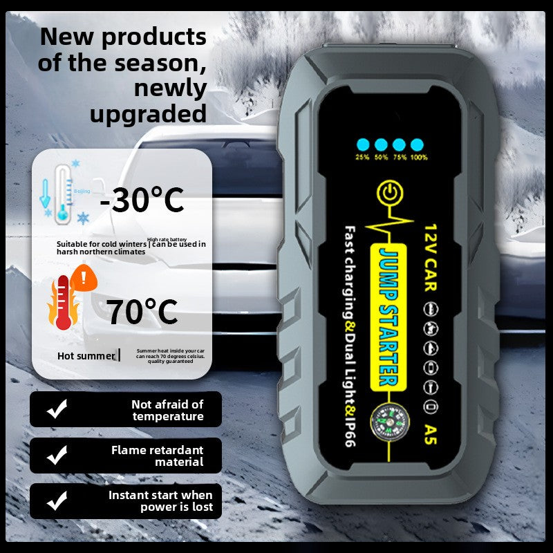Arrancador Portátil 12V para Autos con Power Bank | IP6X | 1000A-3000A