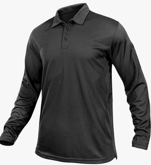 Polo Manga Larga Hombre Secado Rápido – Slim Fit, 95% Poliéster, S a XXXL