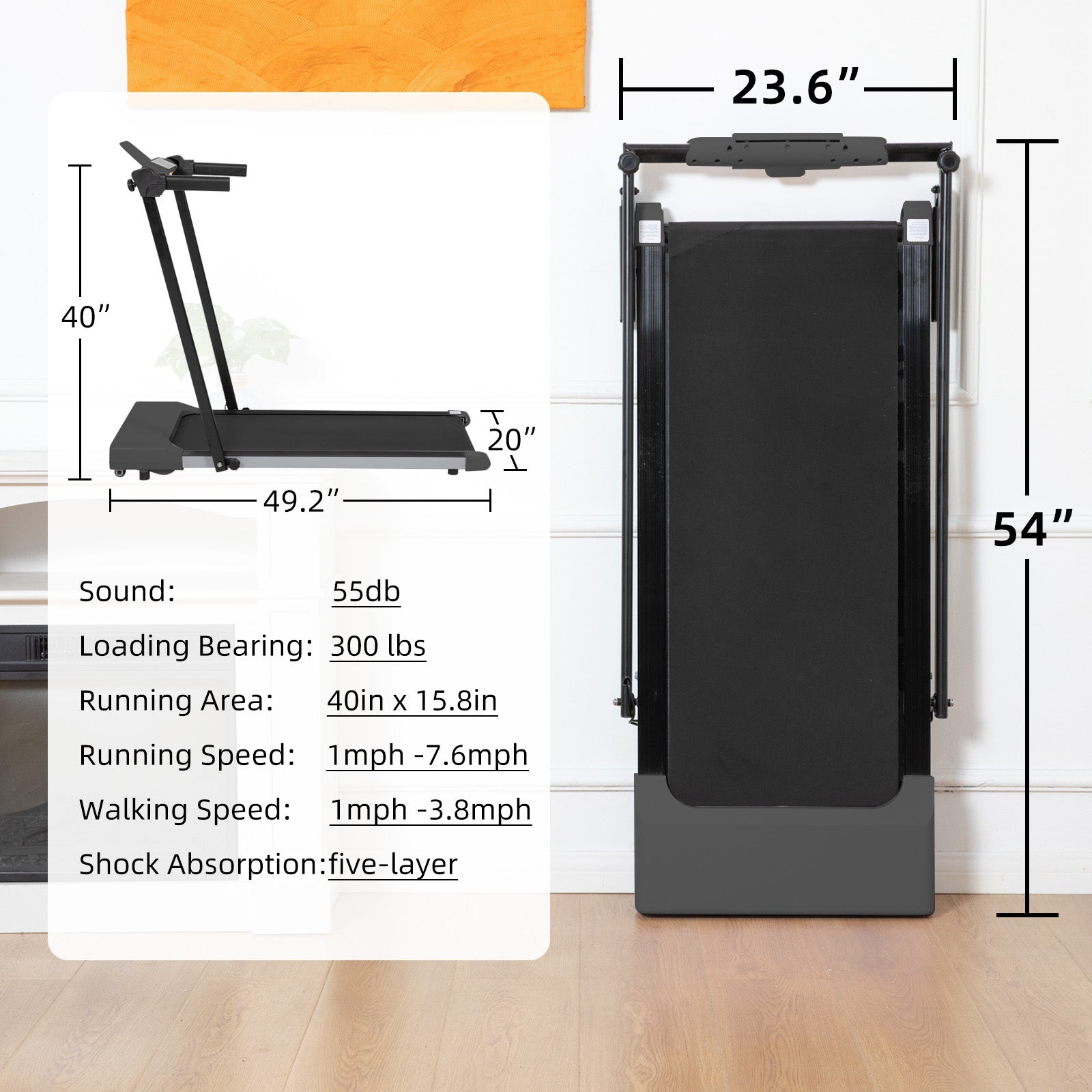 Caminadora ALTSON con Pantalla LED — Para Caminar, Trotar y Correr hasta 7.5 MPH