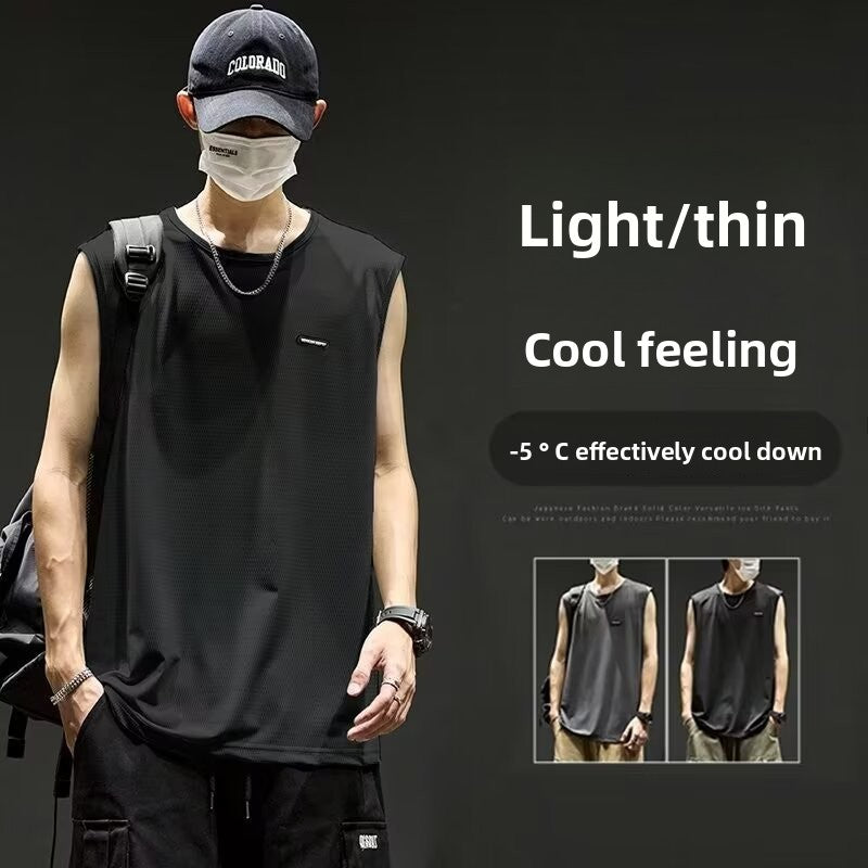 Chaleco de Malla Hombre Secado Rápido – Sin Mangas, Transpirable, M a 5XL