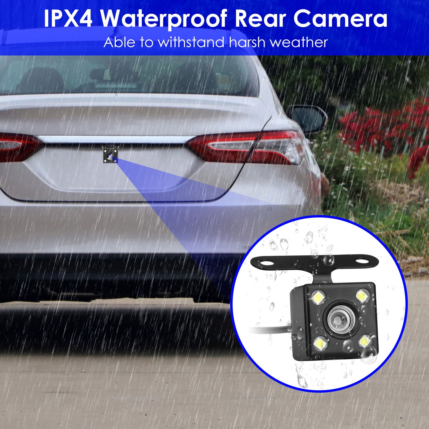 Cámara de Auto 3 Canales ALTSON — FHD 1080P WiFi con Tarjeta 64GB Incluida