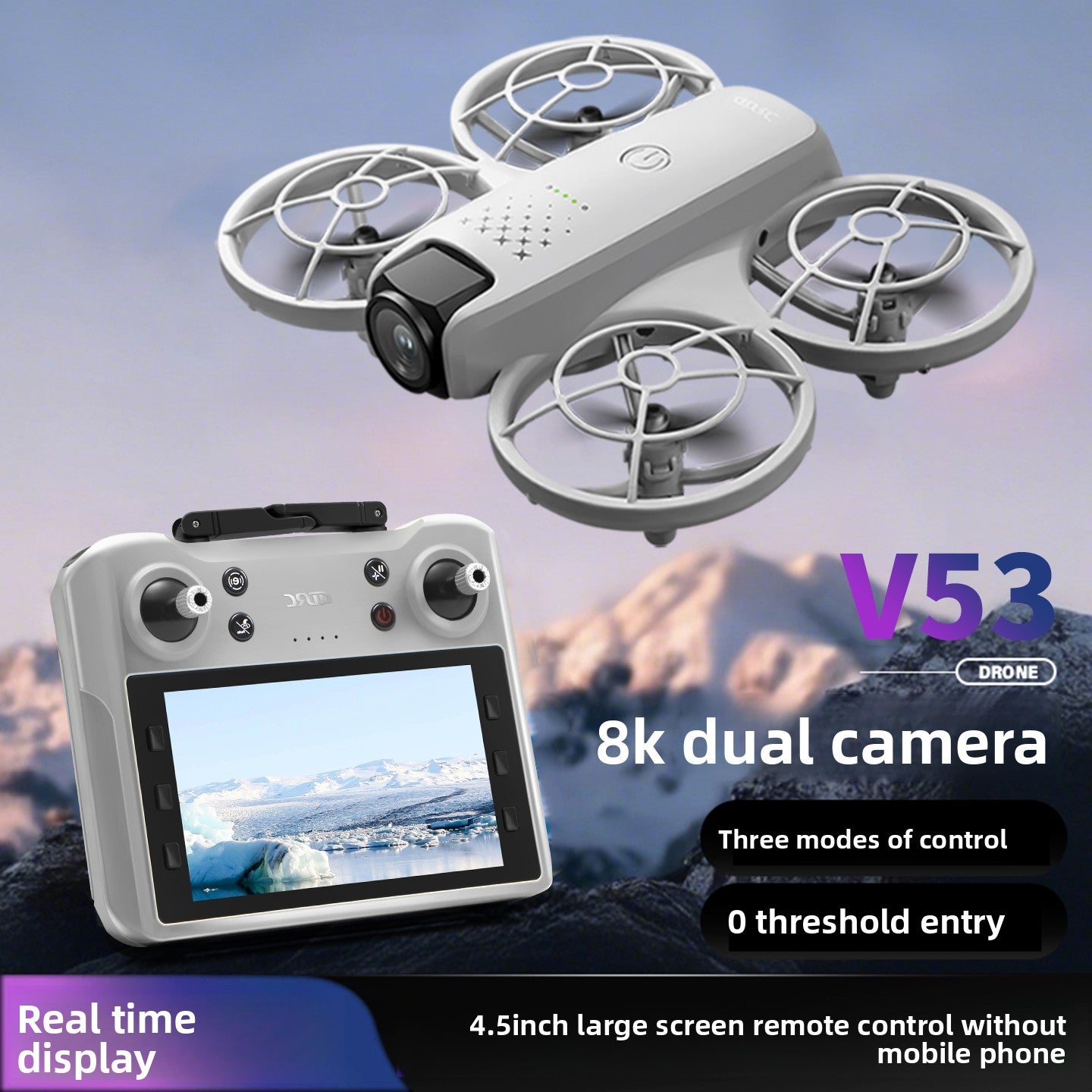 Drone Profesional 8K con Pantalla 4.5" – Fotografía Aérea HD