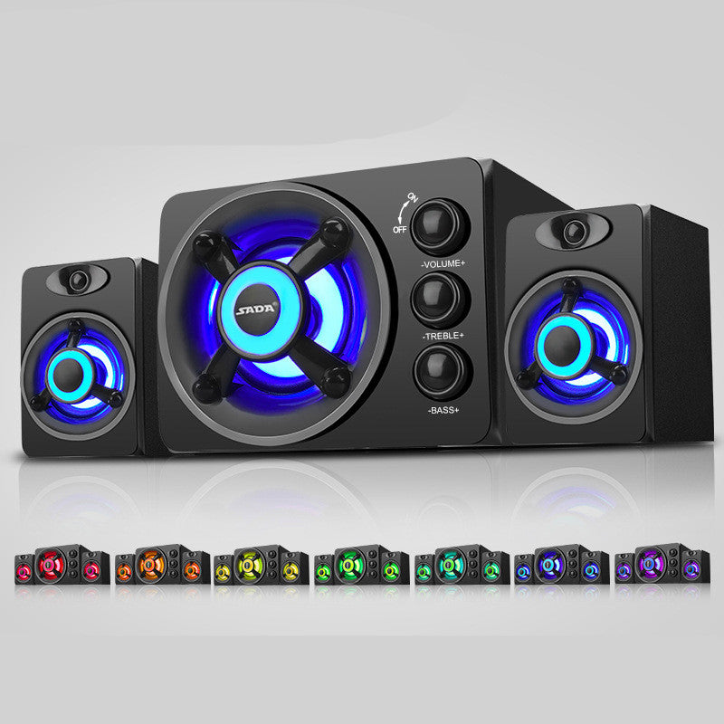 Altavoces de Escritorio con Luces LED RGB – Bluetooth, USB y Tarjeta TF