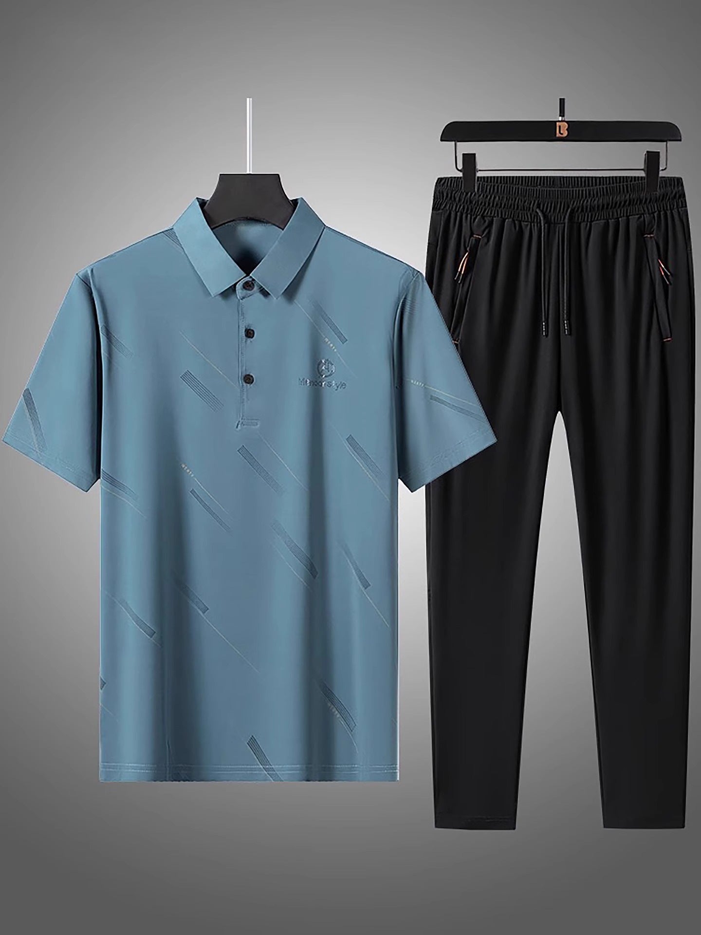 Conjunto Deportivo de Verano para Hombre – Ice Silk, Secado Rápido, M a 4XL