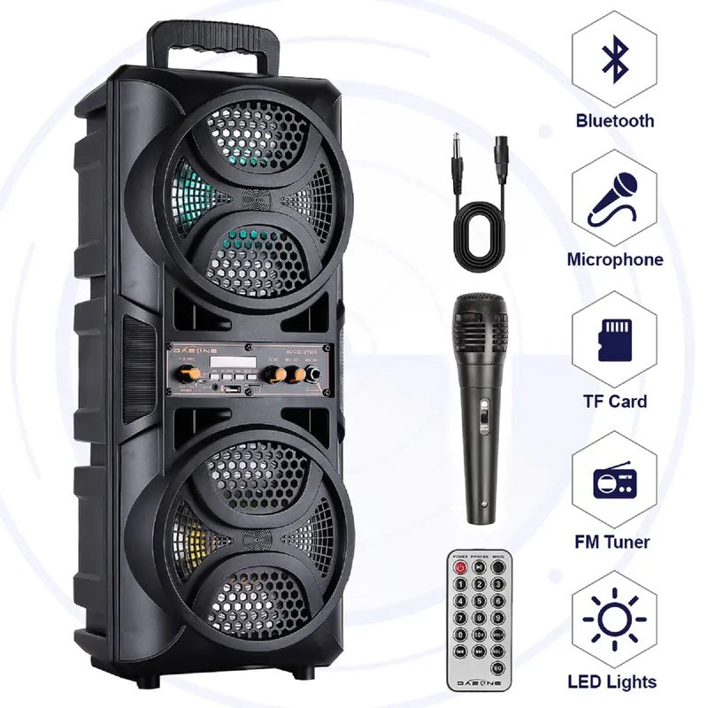 Altavoz Bluetooth para Fiestas con Karaoke, Luces LED y TWS – ALTSON