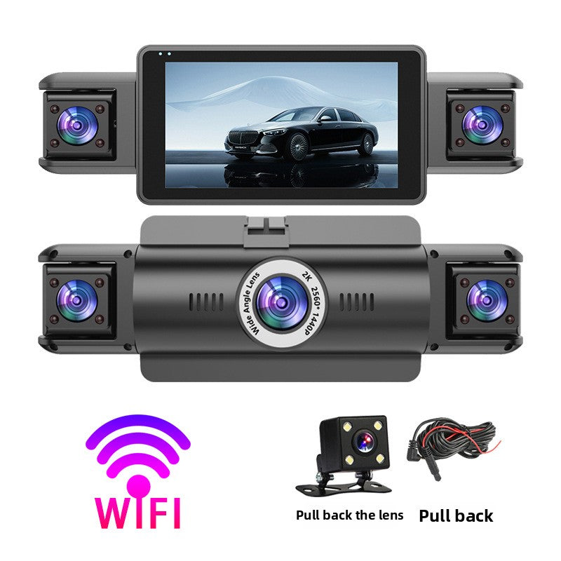 4-Camera WiFi Dash Cam | 2K Night Vision + Parking Monitor