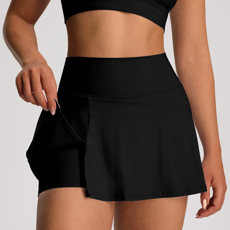 Conjunto Falda Tenis Mujer Bra One-Shoulder + Falda Corta Cintura Alta Nylon/Spandex S-XL | Women Tennis Skirt Set