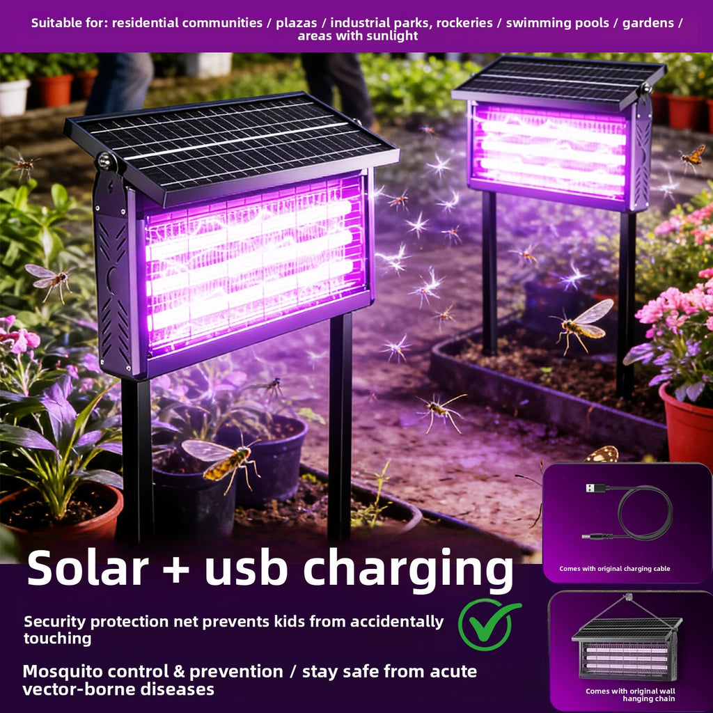 Lámpara Antimosquitos Solar | IP65 | Sensor Automático | Jardines y Exteriores