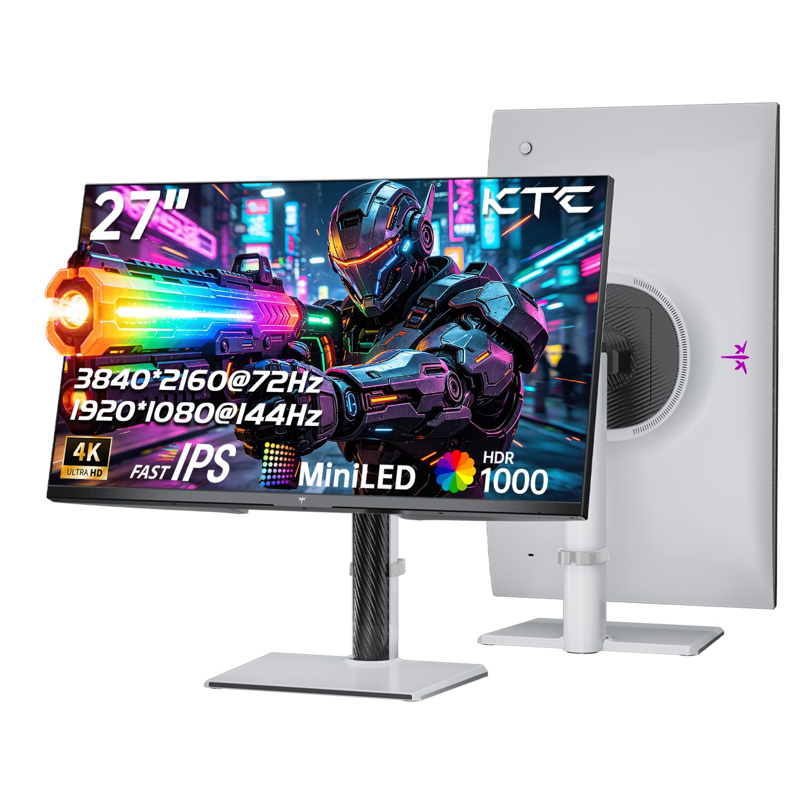 KTC Monitor Curvo Gaming – QHD 2K | 15.6" a 34" | 60Hz a 400Hz | HVA IPS VA | HDR