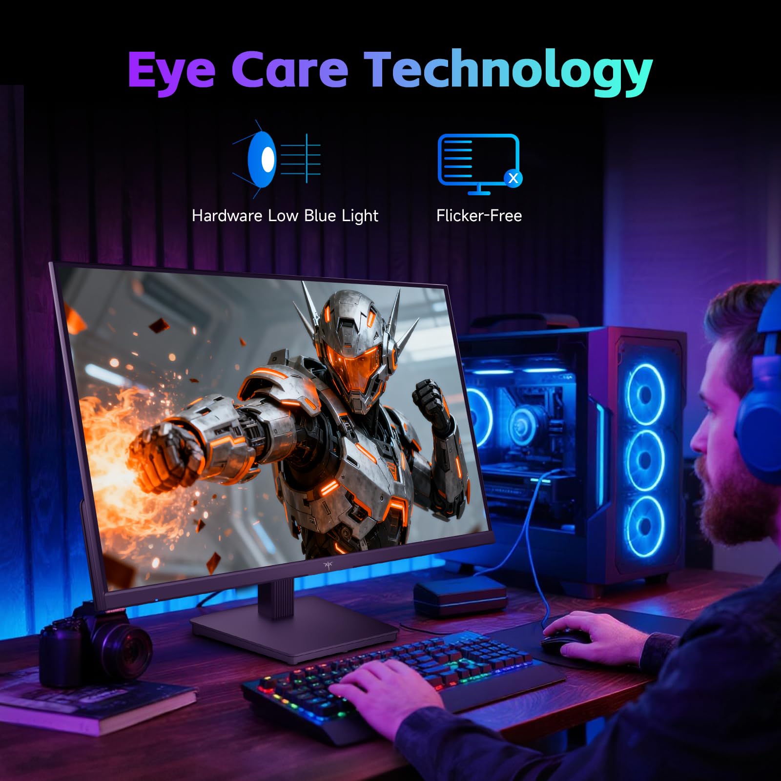 KTC Monitor Curvo Gaming – QHD 2K | 15.6" a 34" | 60Hz a 400Hz | HVA IPS VA | HDR
