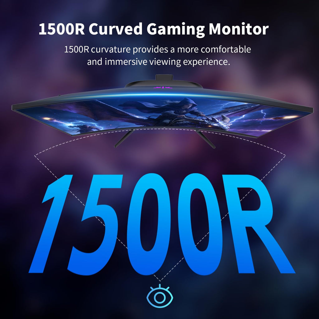 KTC Monitor Curvo Gaming – QHD 2K | 15.6" a 34" | 60Hz a 400Hz | HVA IPS VA | HDR