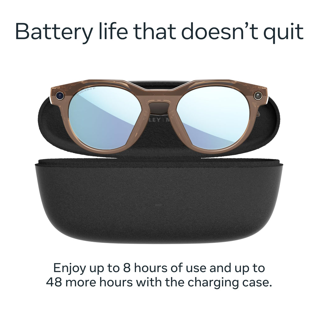 Oakley Meta HSTN | Gafas Inteligentes con IA, Cámara 12MP, Audio y Lentes Prizm