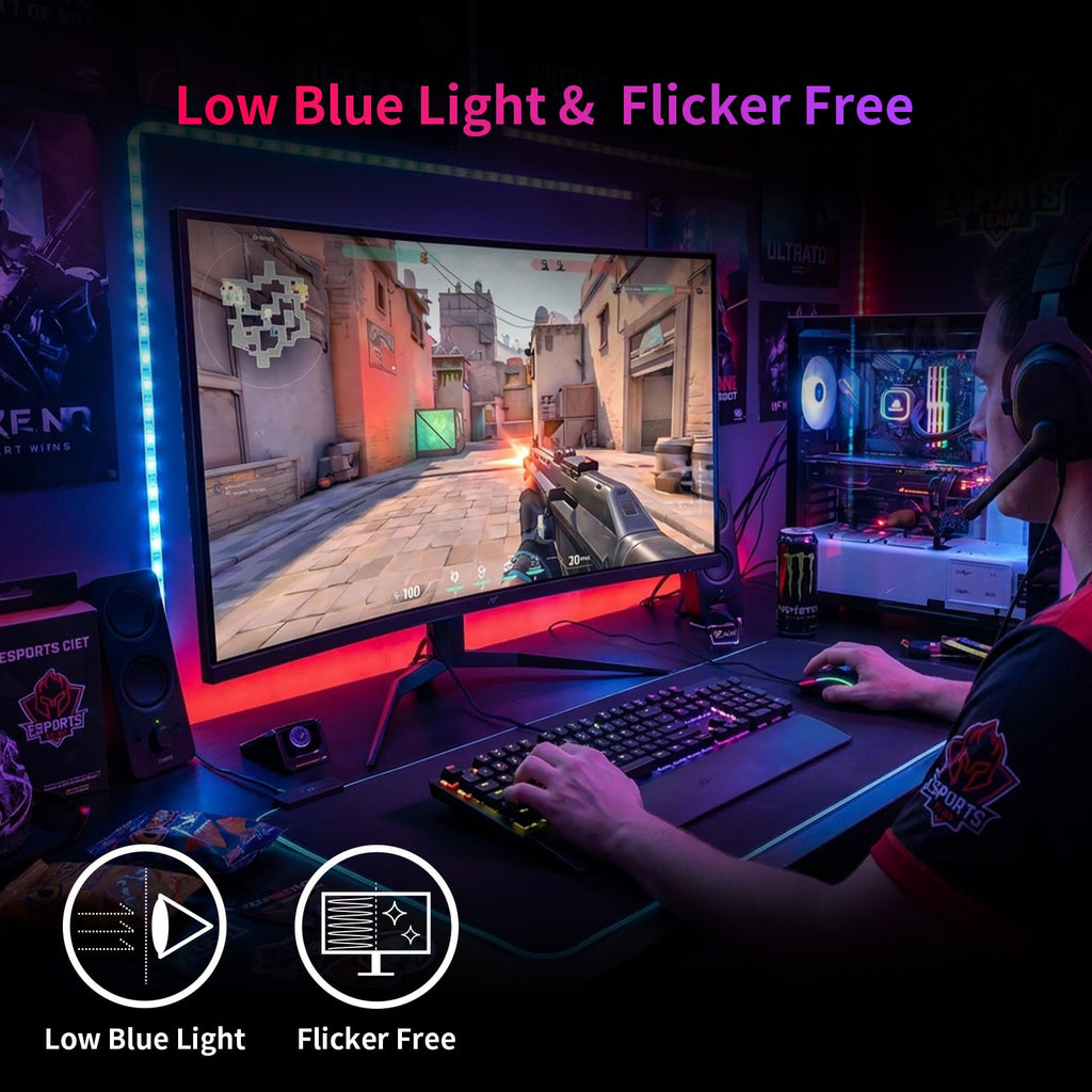 KTC Monitor Curvo Gaming – QHD 2K | 15.6" a 34" | 60Hz a 400Hz | HVA IPS VA | HDR