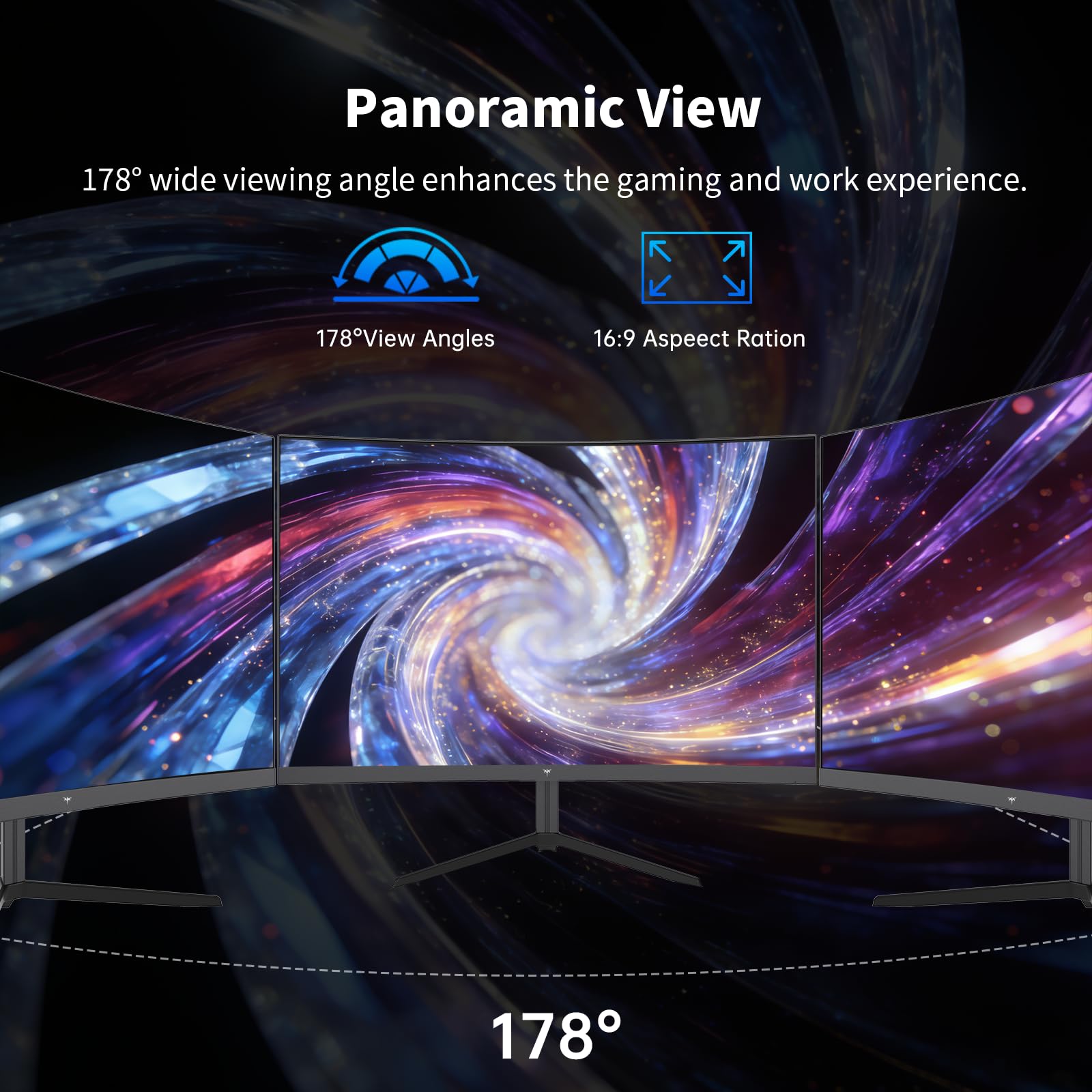 KTC Monitor Curvo Gaming – QHD 2K | 15.6" a 34" | 60Hz a 400Hz | HVA IPS VA | HDR