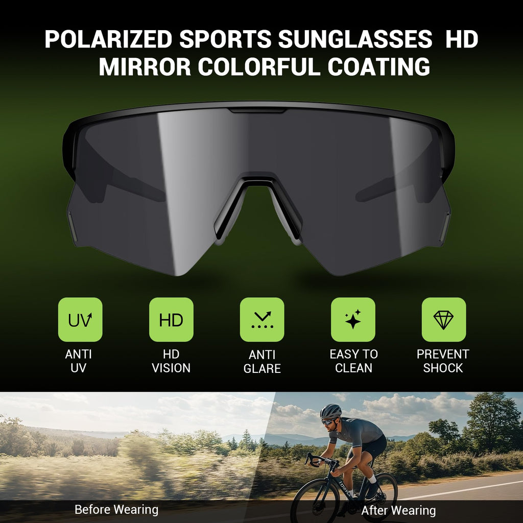 Blackview Gafas Bluetooth – UV400, Micrófono, Altavoces, Asistente de Voz, Lente Polarizada