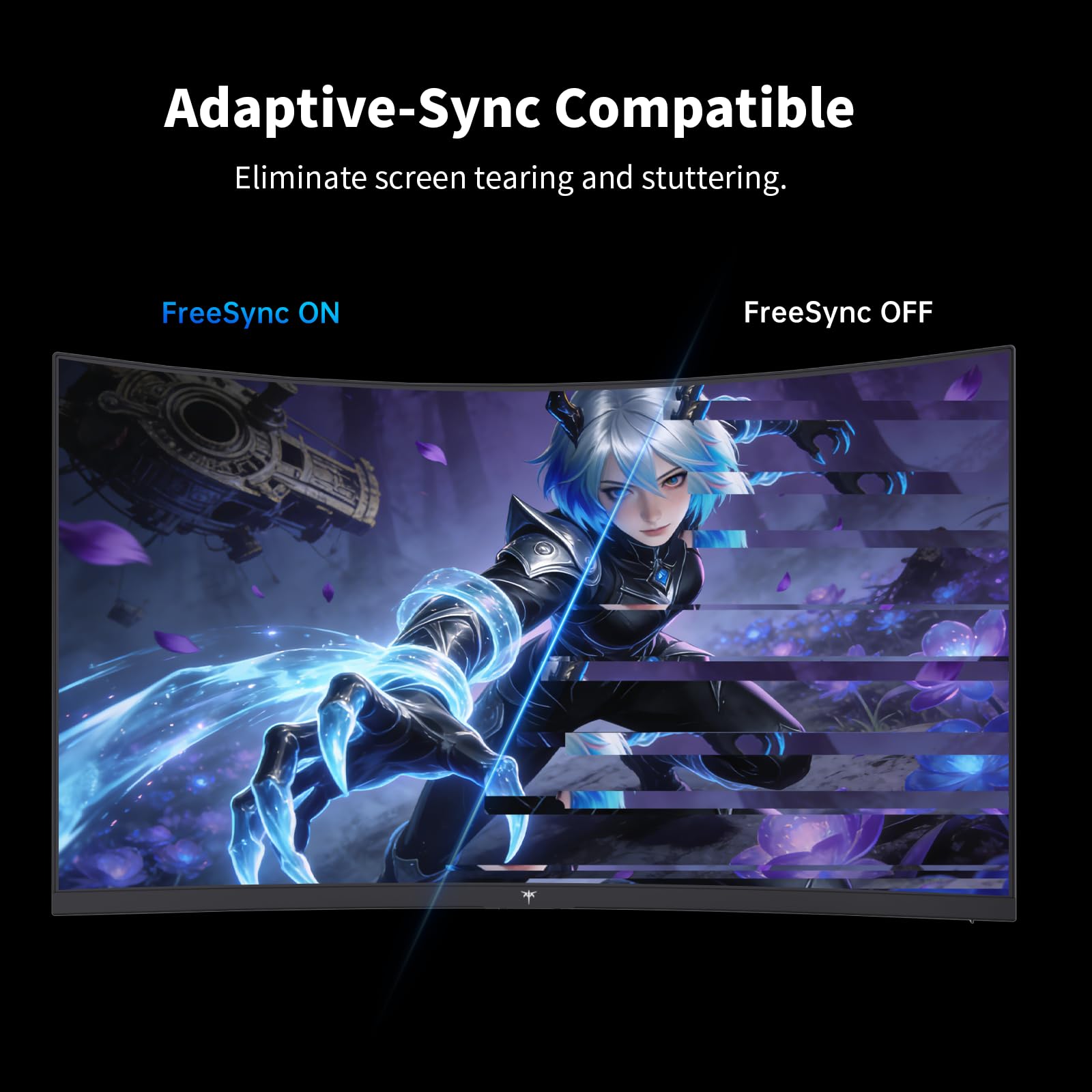 KTC Monitor Curvo Gaming – QHD 2K | 15.6" a 34" | 60Hz a 400Hz | HVA IPS VA | HDR