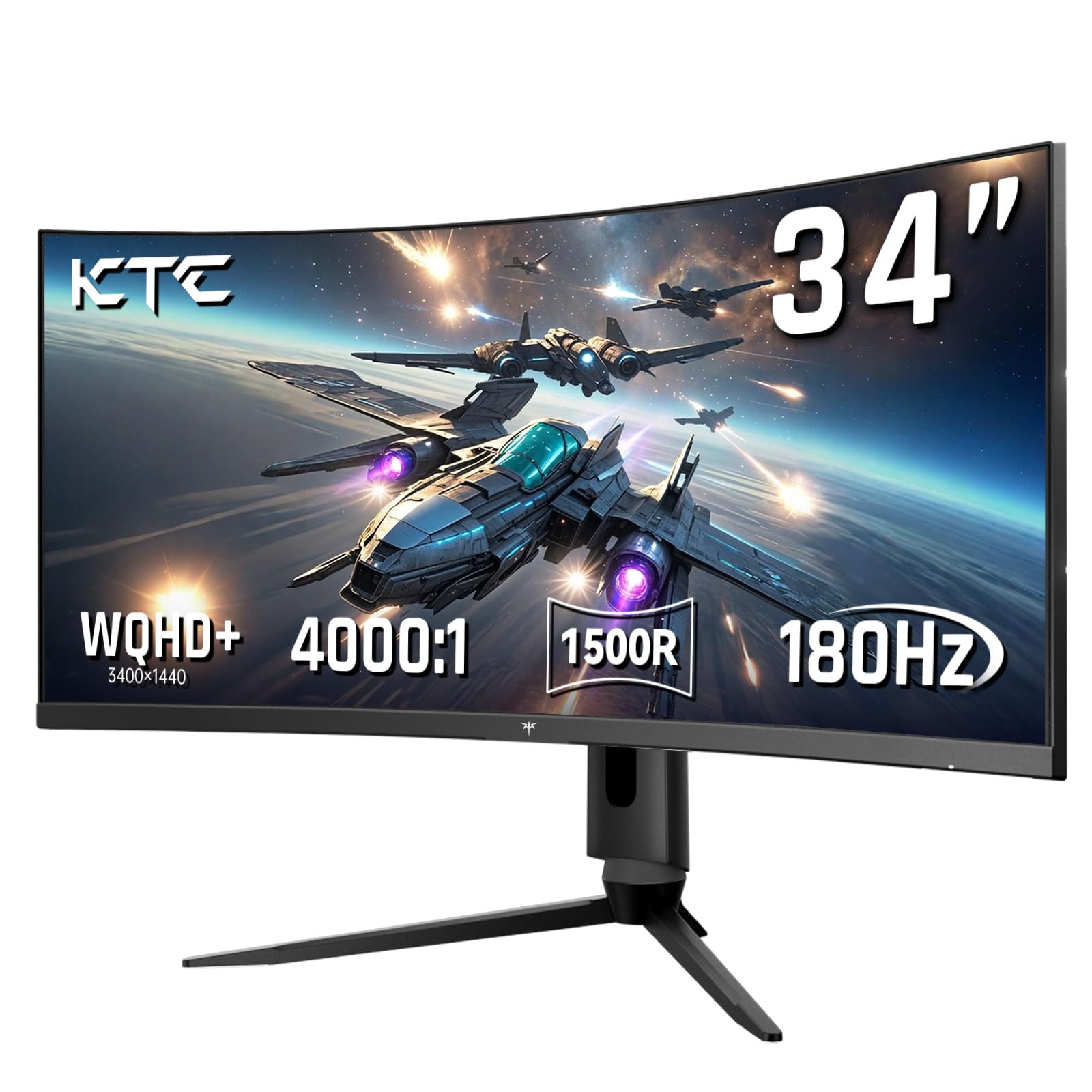 KTC Monitor Curvo Gaming – QHD 2K | 15.6" a 34" | 60Hz a 400Hz | HVA IPS VA | HDR