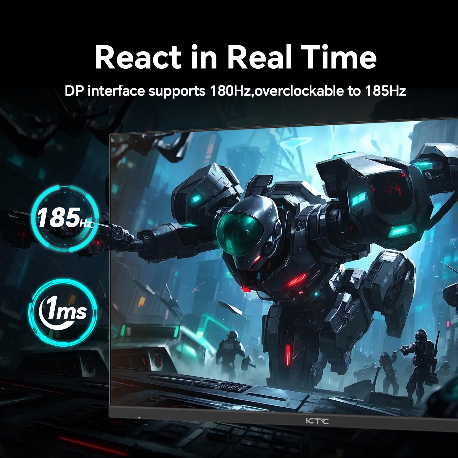 KTC Monitor Curvo Gaming – QHD 2K | 15.6" a 34" | 60Hz a 400Hz | HVA IPS VA | HDR