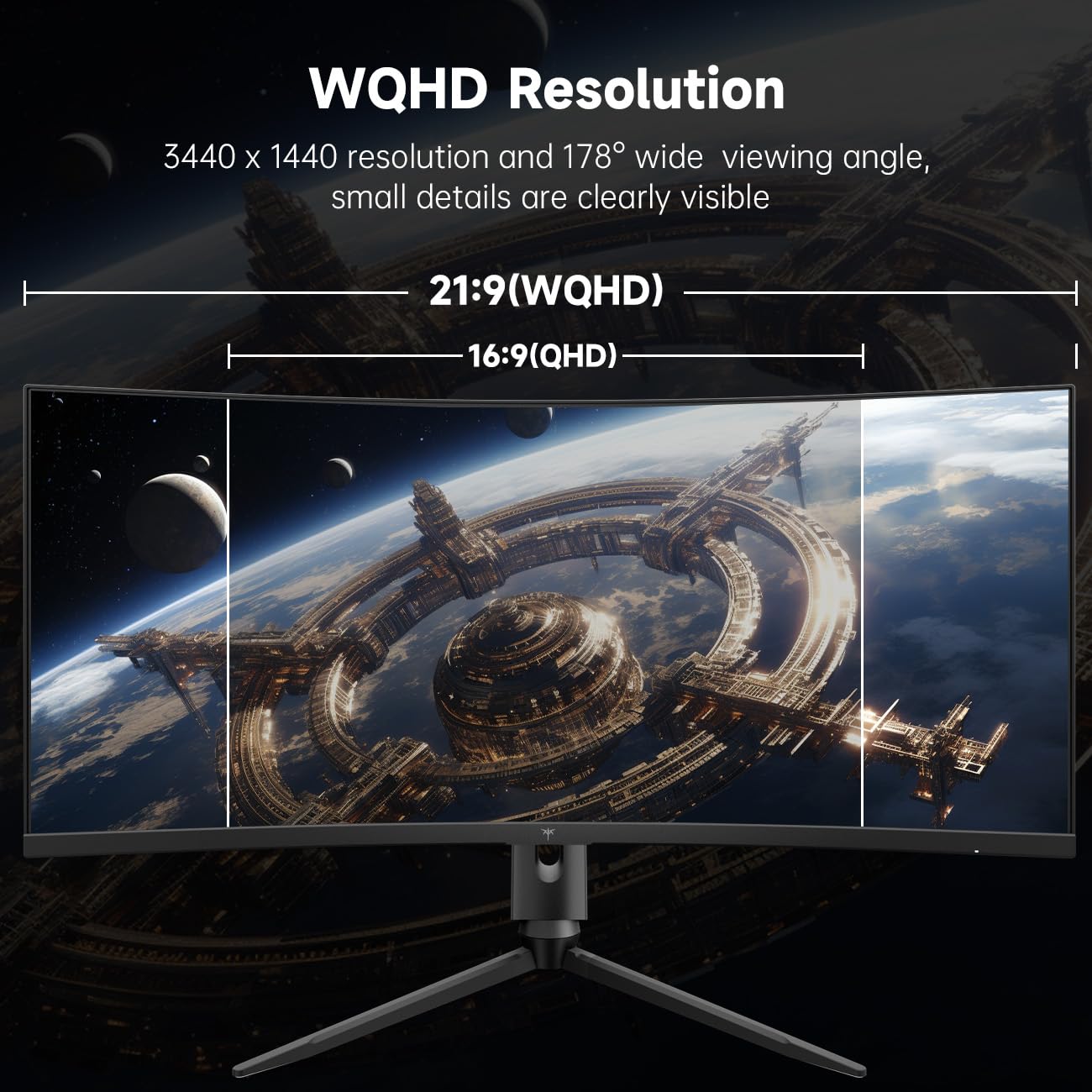 KTC Monitor Curvo Gaming – QHD 2K | 15.6" a 34" | 60Hz a 400Hz | HVA IPS VA | HDR