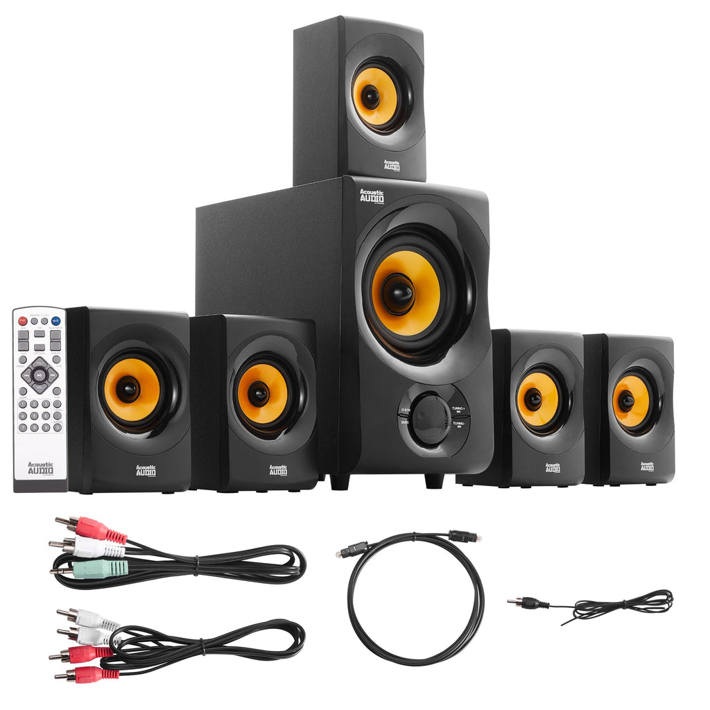 Acoustic Audio AA5170 Sistema de Bocinas Bluetooth 5.1 para Cine en Casa 700W con Subwoofer