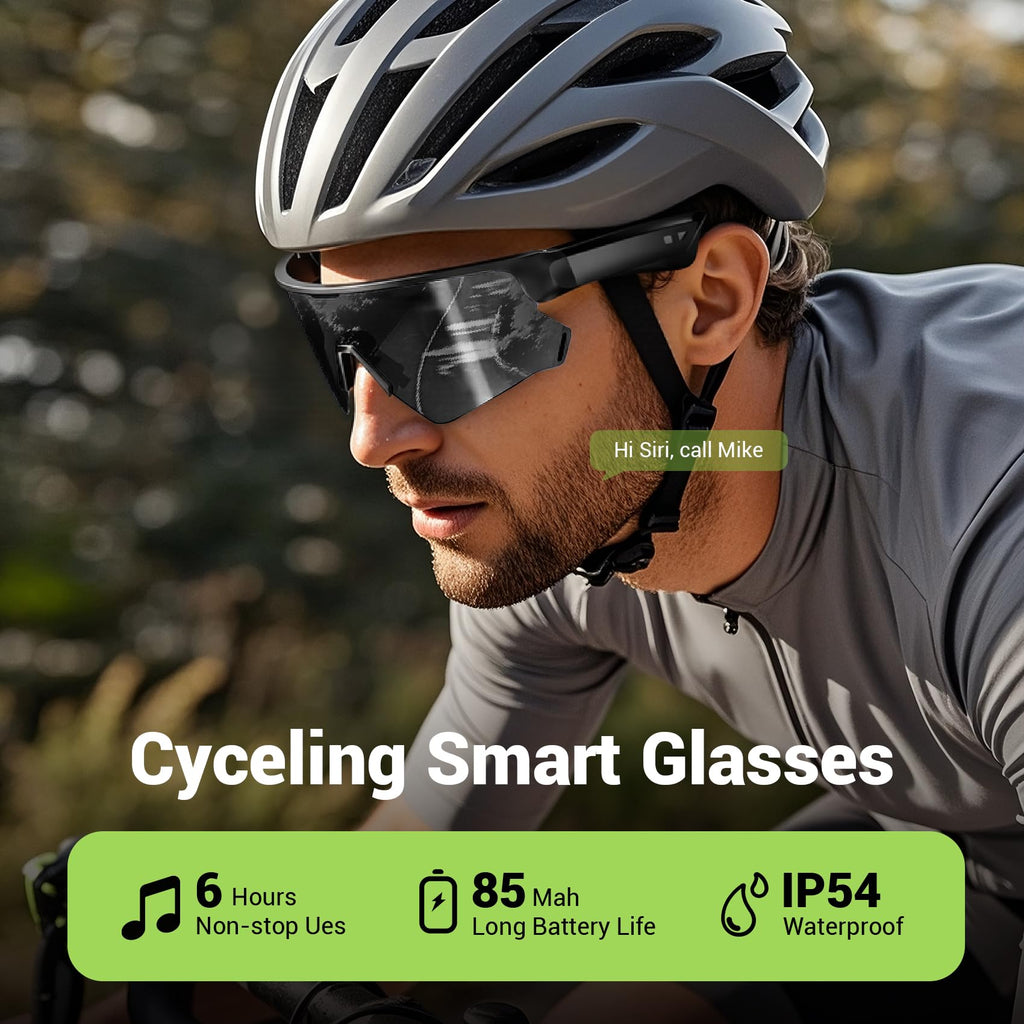 Blackview Gafas Bluetooth – UV400, Micrófono, Altavoces, Asistente de Voz, Lente Polarizada
