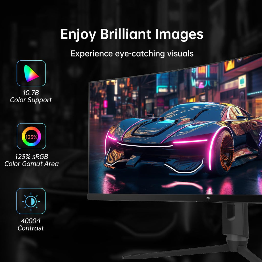KTC Monitor Curvo Gaming – QHD 2K | 15.6" a 34" | 60Hz a 400Hz | HVA IPS VA | HDR