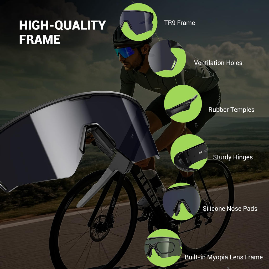 Blackview Gafas Bluetooth – UV400, Micrófono, Altavoces, Asistente de Voz, Lente Polarizada