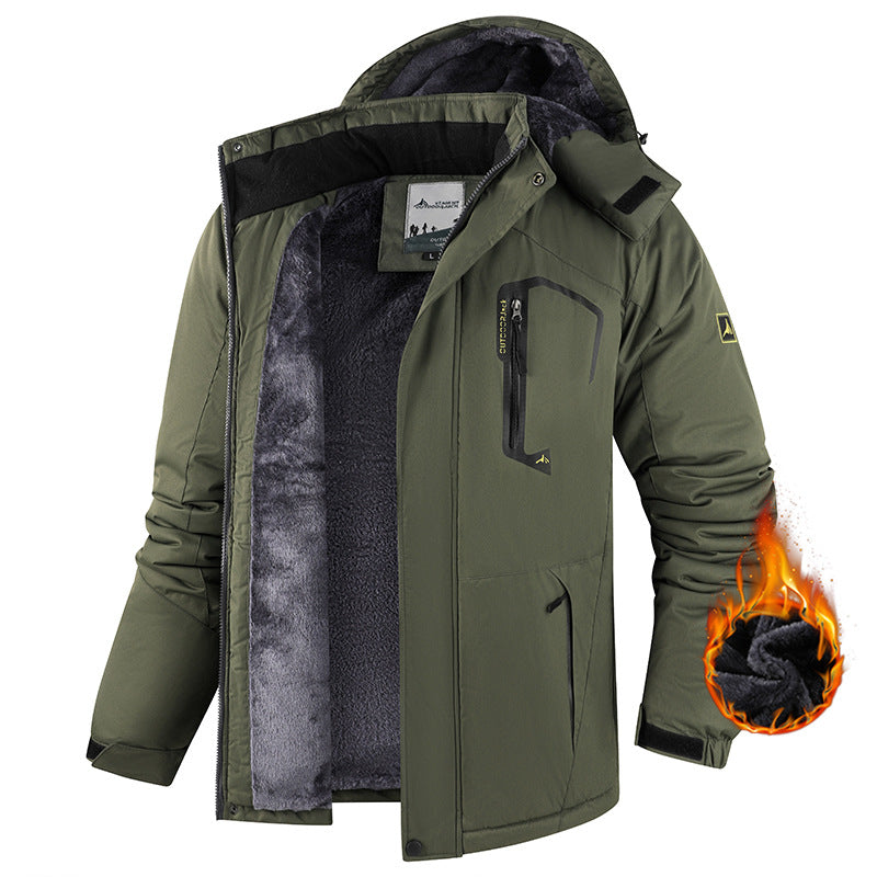 Winter Thermal Jacket | Waterproof 3000mm | Coral Fleece Lined | Men | M-6XL | 9 Colors