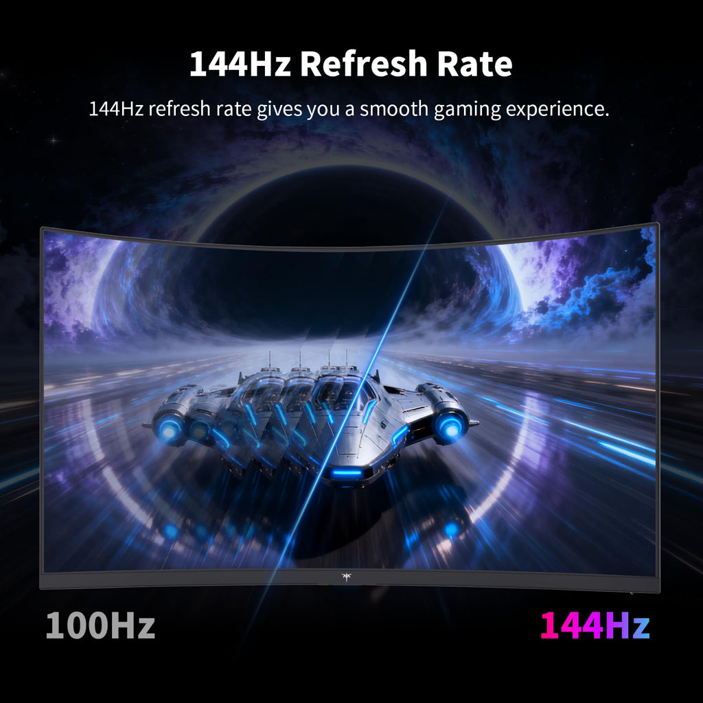 KTC Monitor Curvo Gaming – QHD 2K | 15.6" a 34" | 60Hz a 400Hz | HVA IPS VA | HDR