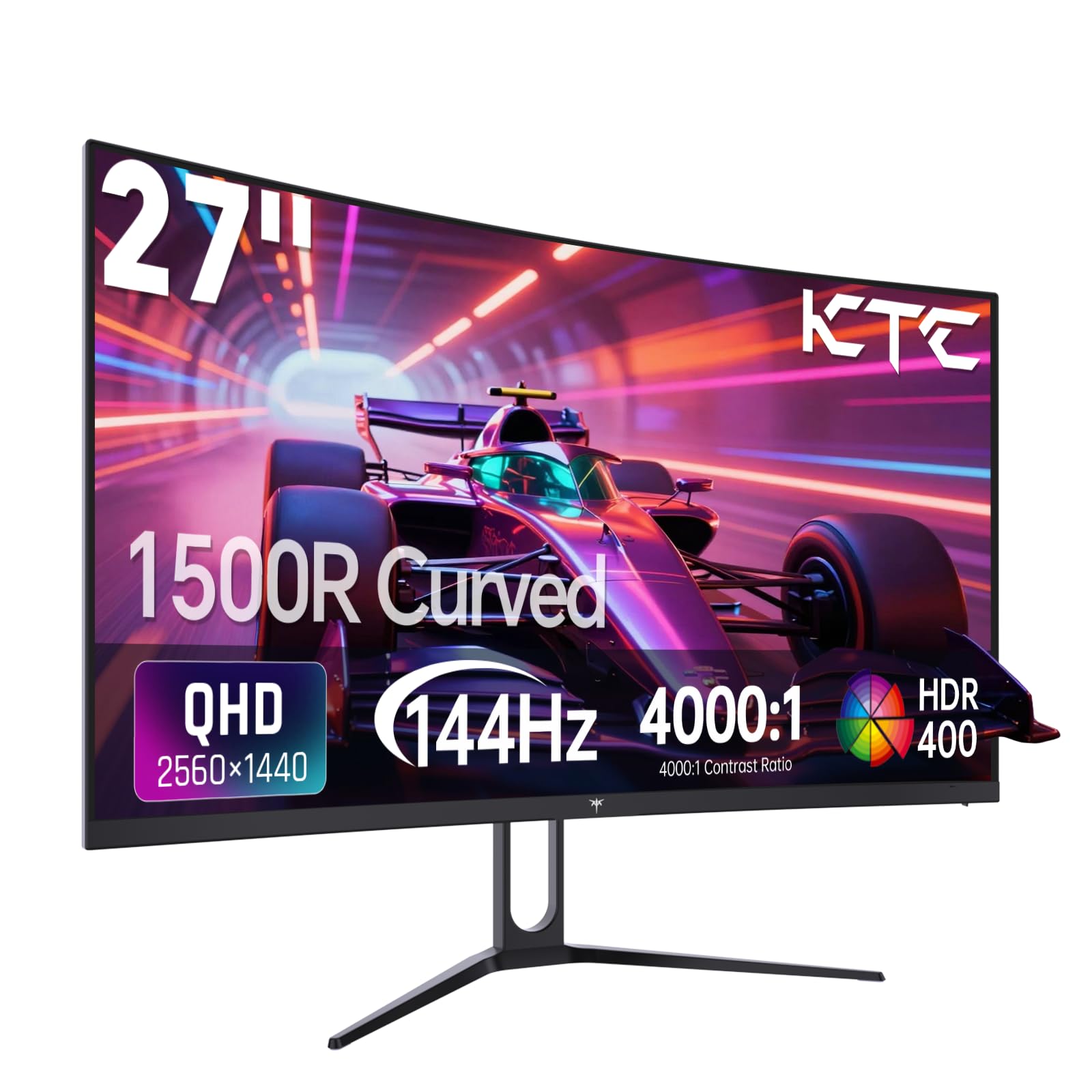 KTC Monitor Curvo Gaming – QHD 2K | 15.6" a 34" | 60Hz a 400Hz | HVA IPS VA | HDR