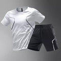 Conjunto Deportivo Hombre Seda de Hielo Camiseta + Shorts Secado Rápido 3 Colores M-5XL | Men's Ice Silk Quick-Dry Sports T-Shirt & Shorts Set