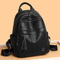 Mochila de Cuero Genuino para Mujer – Piel de Vaca, Laptop 14", Ligera, 3 Estilos