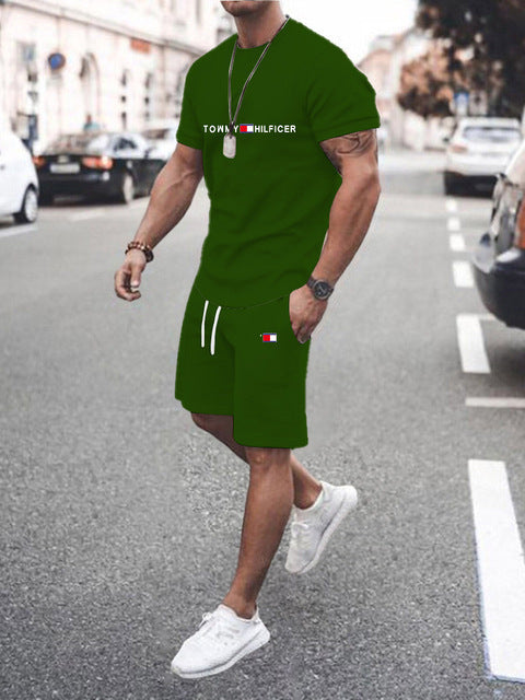Conjunto Deportivo Hombre Estampado 3D Camiseta + Shorts 12 Colores S-XXL | Men's 3D Print Sports Outfit T-Shirt & Shorts Set