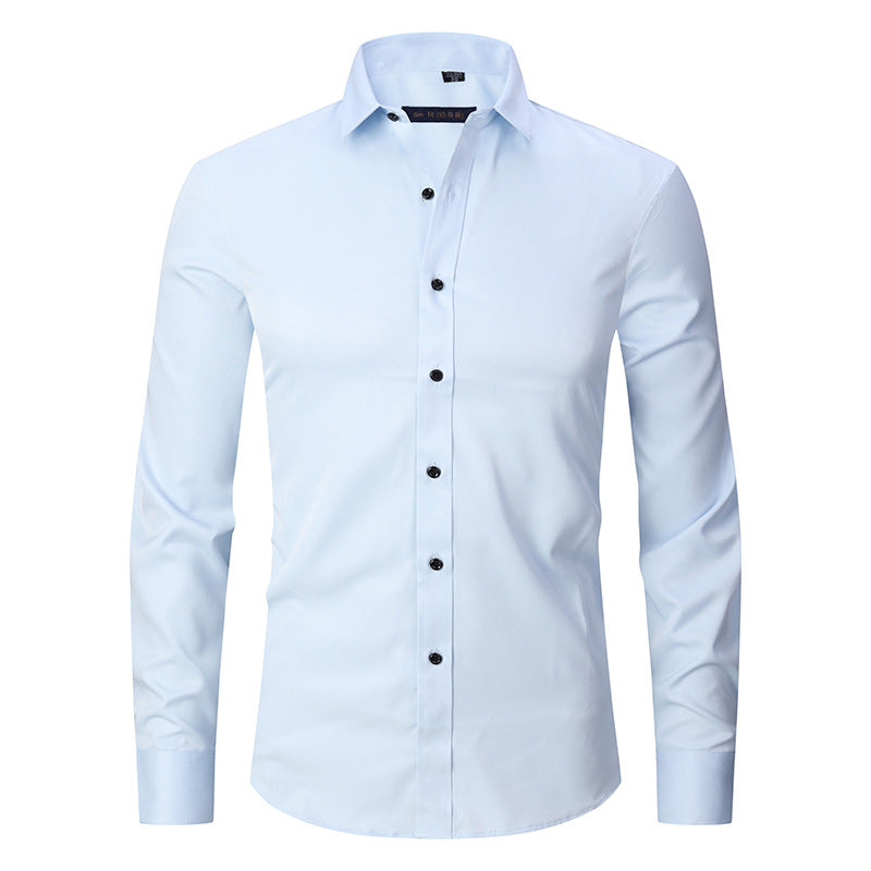 Men's 4-Way Stretch Business Dress Shirt | Anti-Wrinkle | Slim Fit | XS-3XL | 9 Colors