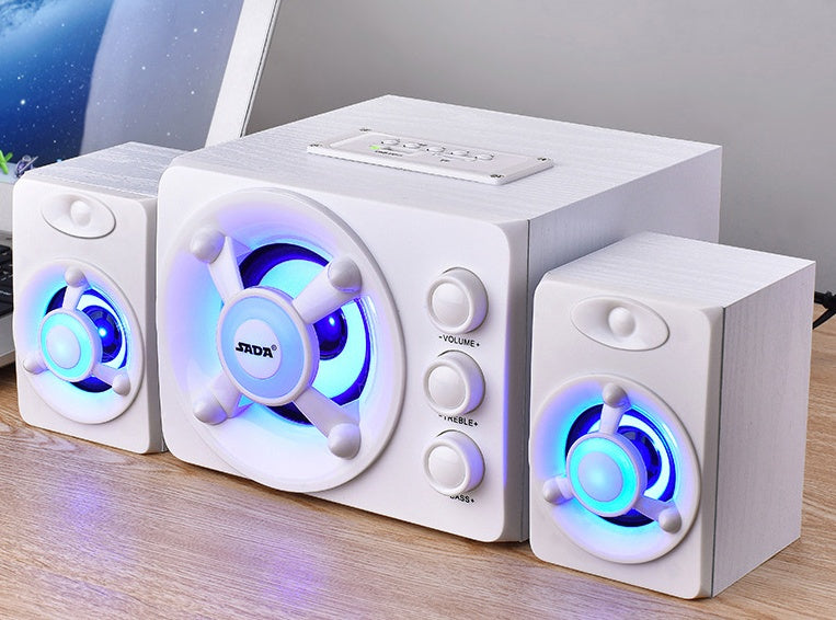 Altavoces de Escritorio con Luces LED RGB – Bluetooth, USB y Tarjeta TF