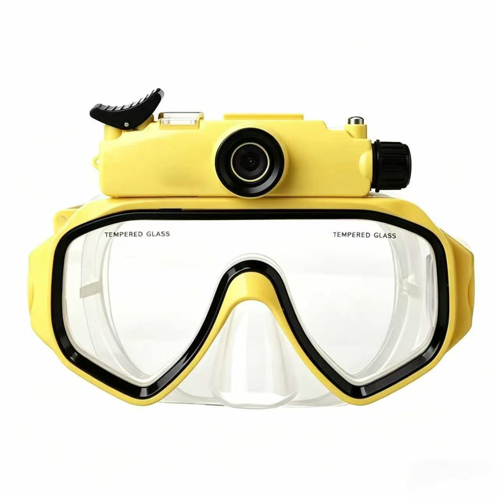 Gafas de Buceo con Cámara Integrada y Tubo Respirador Seco – Snorkel y Fotografía Subacuática