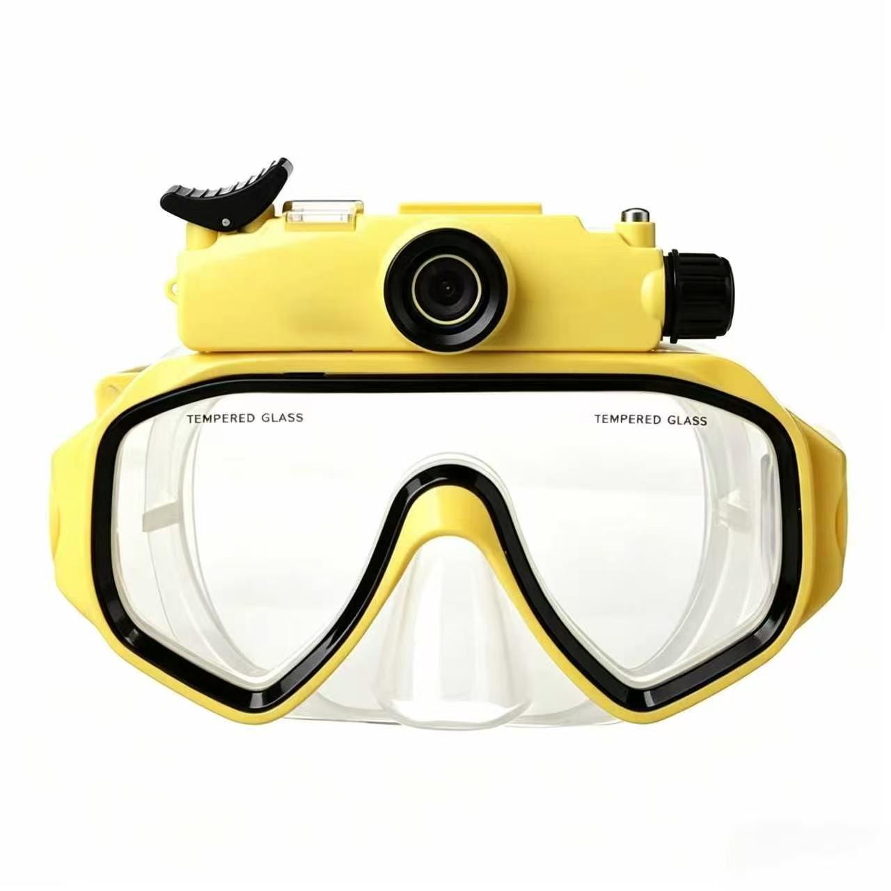 Gafas de Buceo con Cámara Integrada y Tubo Respirador Seco – Snorkel y Fotografía Subacuática