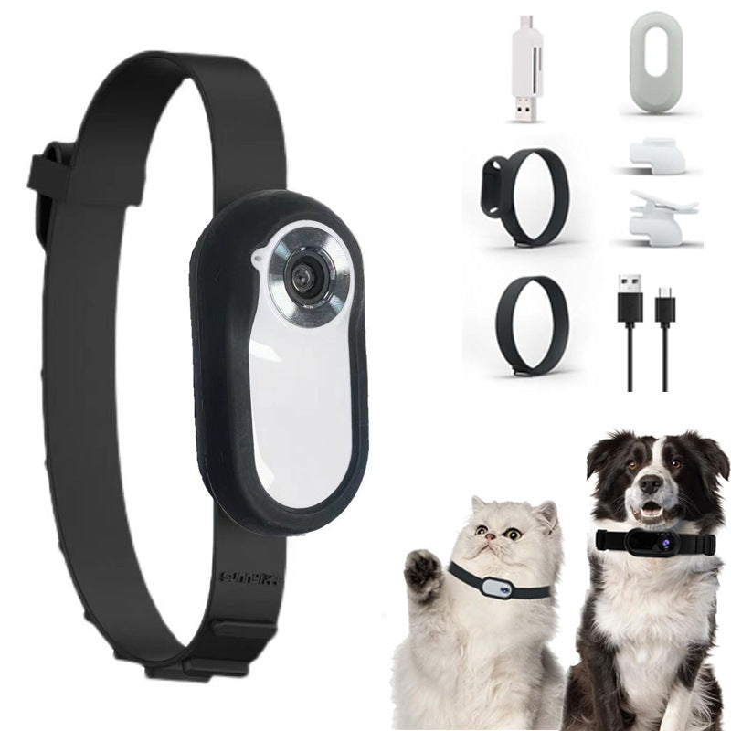 Mini Cámara de Acción para Mascotas 1080P Gran Angular – Grabadora Compacta con Collar