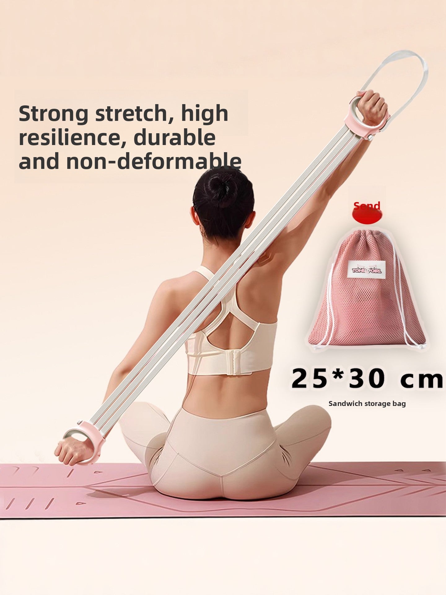 Figure-8 Resistance Band – Adjustable TPR Fitness Band for Women