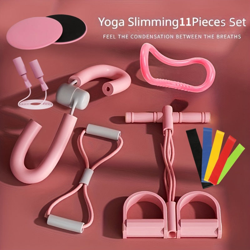 Set de Entrenamiento Yoga y Fitness con Bandas de Resistencia – 4 a 11 Piezas