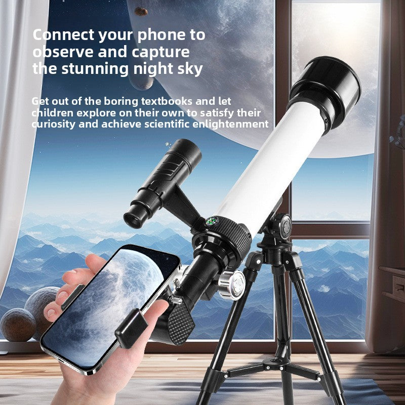 Telescopio Astronómico Educativo para Niños 7-14 Años – Juguete Científico con Caja de Regalo